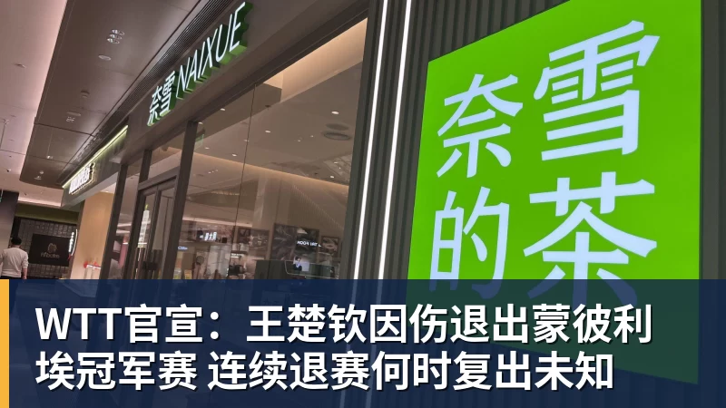 WTT官宣：王楚钦因伤退出蒙彼利埃冠军赛 连续退赛何时复出未知